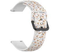 MRAKPLGE 20mm Sports Silicone Watch Band, Jack Russell Dog Breed Pattern, Compatible with Garmin Vivomove 5/3 / HR/Luxe/Sport/Style/Trend, D2 Air/Air X10