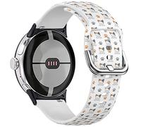MRAKPLGE Sports Wrist Band, Cute Cats Kitten Paw Pattern, Compatible with Google Pixel Watch 3 (41mm) / Pixel Watch 2 (2023) / 1st Gen (2022), Replacement Soft Silicone Strap Bracelet