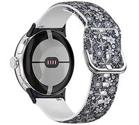 MRAKPLGE Sports Wrist Band, White Lace Crochet Snowflakes Pattern, Compatible with Google Pixel Watch 3 (41mm) / Pixel Watch 2 (2023) / 1st Gen (2022), Replacement Soft Silicone Strap Bracelet