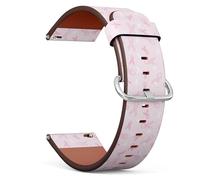 MRAKPLGE Watch Band, Breast Cancer Awareness Pink Ribbon Pattern, Compatible with Garmin Forerunner 255/255S Music, 265S, Rey, Venu 2S, Venu 3S, Vivoactive 4S, Vivomove 3S, 18mm, 18mm Replacement