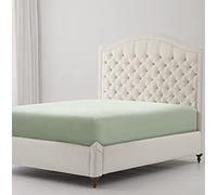 Mrao® Percale Cotton Rich 200 Thread Count Non Iron 25cm Deep Fitted Bed Sheets Single Double Super King Mattress Cover (Pillowcase, Duck Egg)