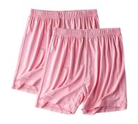 Mrat 2/3 Pcs Womens Pyjamas Shorts Elastic Waist Boxers Shorts Casual Modal Cotton Pants Nightwear Loungewear Pajamas Bottom Trousers Summer Pj Super Soft Comfy Lounge Pant Yoga Gym Running 4XL