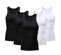 Mrat 5 Pack Men's Muscle Gym Workout Stringer Tank Tops Bodybuilding Fitness T-Shirts Sleeveless Vests Athletic Wear Running Undershirt Quick Dry Training Fitness Shirts Breathable Slim Fit Tee Sale