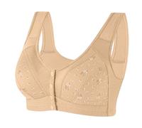 Mrat Bra for Women Front Button Wireless Non Wired Seamless Bras Front Fastening Closure Bras Soft Full Coverage Breathable Push Up Bralette Plus Size Ladie Support Bra Vest Underwear for The Elderly