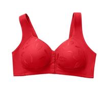 Mrat Bras for Women Front Fastening Bras Ladies Non Wired Full Support Bralettes Support Push Up Comfort Seamless Underwear Comfy Sexy Pull On Bralettes Elderly Everyday Bra Comfy Vest Tank Tops 5XL