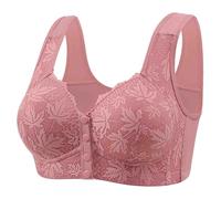 Mrat Comfort Bras Women UK Sexy Lace Front Fastening Bra Wireless Underwear Molded Cup Sports Bra for Older Ladies Full Cup Push Up Yoga Running Lounge Lift Up Bras Breathable No Underwire SleepBras
