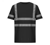 Mrat Hi Viz VIS High Visibility Shirts Men Short Sleeve T Shirt Reflective Tape Safety Security Work Utility Tops Breathable Lightweight Tee Shirts Quick Dry Training Athletic Top Sale with Pocket
