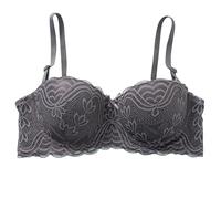 Mrat Ladies Full Cup Lace Underwired Bra Womens Sexy Soft Cup Full Coverage Non-Padded Push up Bra Breathable Underwear with Adjustable Straps Comfort Everyday Bras Today's Deals UK Sale