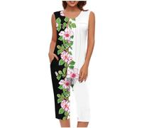 Mrat Ladies Pyjamas Sleepwear Lightweight Pjs Sets Womens Sleeveless Vest Tank Tops Wide Leg Capri Cropped Pants Two Pieces Outfits Sets Nightwear Floral Print Trousers Suits Homewear Loungewear