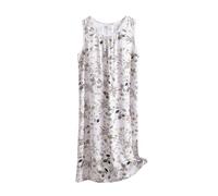 Mrat Ladies Sleeveless Nightdress Floral Print Nightgown Womens Loose Casual Strappy Jersey Nightshirts Soft Sleepwear Loungewear Nighties Plus Size Pyjamas Sleepwear Homewear XL-6XL