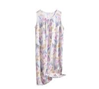 Mrat Ladies Sleeveless Nightdress Floral Print Nightgown Womens Loose Casual Strappy Jersey Nightshirts Soft Sleepwear Loungewear Nighties Plus Size Pyjamas Homewear Sleepwear XL-6XL