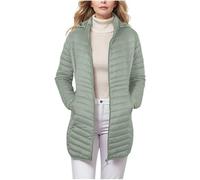 Mrat Lightweight Down Jacket for Women Ladies Puffer Jacket with Detachable Hood Longline Winter Warm Coat Outdoor Windproof Jackets Water-Resistant Insulated Travel Adjustable Packable