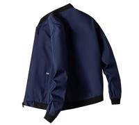 Mrat Men's Bomber Jacket Faux Leather Motorcycle Jackets Slim Soft Touch Coat Baseball Varsity Style Jacket Military Windbreaker Long Sleeve Zip Up Jackets with Pockets Pullover Tops Sports