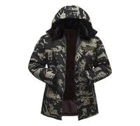 Mrat Mens Camo Hunting Jacket Winter Insulated Warmer Tactical Coat Camouflage Softshell Camping Coat Padded Puffer Jacket Thick Long Parka Coat Water Resistant Coat Outerwear Ski Travelling Sale