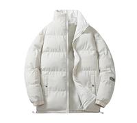 Mrat Mens Down Jackets Winter Thicken Warm Jacket Reversible Lightweight Soft Coat Windproof Jacket Outdoor Padded Hiking Puffer Jackets Loose Quilted Climbing Plus Size S-4XL