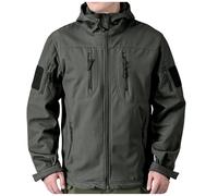 Mrat Men's Fleece Military Combat Jacket Windproof Outdoor Coats Winter Warm Quilt Lined Fleece Tactical Hoodie Long Sleeve Zip Up Coats Pullover Sports Hiking Running Climbing Going Out Uk S-3XL