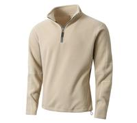 Mrat Men's Fleece Sweatshirts Quarter-Zip Pullover Thermal Jumper Winter Sweater Long Sleeve Stand Collar Top Outdoor Windbreakers Jacket Lightweight Soft Warm Jacket Work Hiking Camping Tactical Coat
