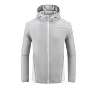 Mrat Men's Jackets Sun Protection Hooded Jacket UPF 50+ Quick Dry Outdoor Running Workout Coats Long Sleeve UV SPF Shirts Cooling Lightweight Breathable Hoodies Tops Hiking Rash Guard Fishing 4XL