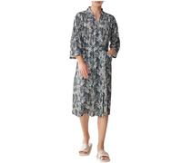 Mrat Men's Lightweight Kimono Robe Sleepwear Housecoat Floral Print Nightwear Dressing Gown with Belt 3/4 Sleeve Nightwear Pyjamas Waterproof Quick Dry Bathrobe Breathable Soft Comfy Pyjamas