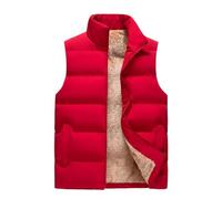 Mrat Men's Outerwear Gilets Clearance Fleece Lined Body Warmer Vest Windproof Tops Winter Thermal Golf Gilet Jackets with Pockets Plus Size Puffer Lightweight Coat Sleeveless Zip Quilted Waistcoat 6XL
