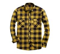 Mrat Mens Plaid Shirts Long Sleeve Button Down Checked Tops Casual Loose Shirts Lumberjack Regular Fit Jackets Lapel Pockets Shackets Lightweight Soft Comfy Cardigans Tartan Checked Tops 3XL