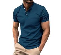 Mrat Men's Polo Shirts Slim Fit T Shirts Muscle Short Sleeve Stretch Tops Summer Casual Quick Dry Tee Casual Golf Athletic T-Shirts Solid Color Soft Comfy Top Tennis Workout Fitness Work Bodybuilding