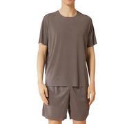 Mrat Mens Short Pyjamas Sets Nightwear PJs Two Piece Outfit Cool-Touch Sleepwear Round Neck T-Shirt Top Shorts Bottoms Summer Breathable & Moisture-Wicking Suits for Men Loungewear Homewear L-4XL