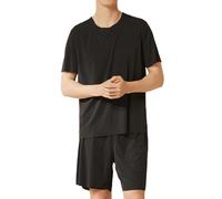Mrat Mens Short Pyjamas Sets Nightwear PJs Two Piece Outfit Cool-Touch Sleepwear Round Neck T-Shirt Top Shorts Bottoms Summer Breathable & Moisture-Wicking Suits for Men Loungewear Homewear L-4XL