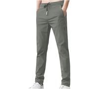 Mrat Men's Stretch Pants Quick-Dry Loose Fit Trousers Casual Slim Fit Pants Classic-Fit Wrinkle-Resistant Pleated Trousers Drawstring Straight Pants Pockets Elastic Waist Bottoms Plus Size M-5XL Sale