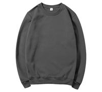 Mrat Mens Sweatshirts Lightweight Casual Tops Long Sleeve Crewneck Pullover Athletic Workout Jumpers Solid Color Loose Fit Comfy Shirts Training Gym Going Out Leisure Workwear UK Size 8-18