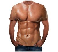 Mrat Mens T Shirts 3D Printed Funny Tops Muscle Fit Shirt Casual Unisex Short Sleeve Shirt Athletic Running Gym Workout Casual Tees Crew Neck Loose Comfy Soft Tops Summer Leisure Sports UK Size 8-22