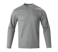 Mrat Mens T-Shirts Quick Dry Long Sleeve Tops Moisture Wicking Active Athletic Running Work Shirts Performance Sports Gym Tops Workout Running Tee Loose Fit Lightweight Breathable Tshirt Training