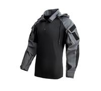 Mrat Men's Tactical Jackets 1/4 Zip Up Hoodies Military Shirt Drawstring Long Sleeve Hooded Coats Outdoor Windproof Jacket Military Combat Pullover Work Hunting Hiking Runnnig Workout Training
