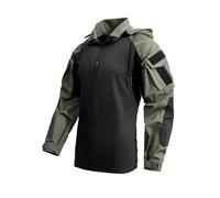 Mrat Men's Tactical Jackets 1/4 Zip Up Hoodies Military Shirt Drawstring Long Sleeve Hooded Coats Outdoor Windproof Jacket Military Combat Pullover Work Hunting Hiking Runnnig Workout Training