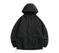 Mrat Men's UPF 50+ Sun Protection Jacket Outdoor Windbreaker Lightweight Full Zip Hoodie Sunscreen Drawstring Long Sleeve Fishing Hiking Raincoat Shirts Athletic Quick Dry Tops Cycling Camping Running