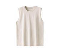 Mrat Men's Vests Athletic Summer Workout Tank Top Vintage Bodybuilding Sleeveless Gym Vest Cotton Essentials Fitness Quick Dry Tee Sun Protection Muscle Fit T-Shirts Sports Casual Shirt Everyday wear