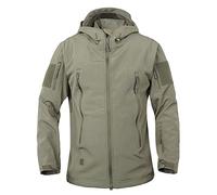 Mrat Mens Waterproof Jacket Fleece Lined Warm Jackets Full Zip Tactical Jackets Windproof Outdoor Winter Coat Lightweight Soft Military Work Fluff Tops Hiking Fishing Hunting Climbing