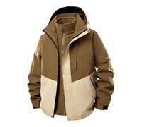 Mrat Mens Waterproof Jacket Uk Fleece Lined 3 in 1 Windproof Coat with Detachable Hood Multi-Pockets Tactical Soft Shell Jackets Warm Winter Walking Mountain Hiking Climbing Fishing Hunting Running