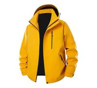 Mrat Mens Waterproof Jackets Outdoor Windproof Coat Lightweight Breathable Shell Jacket Hood Windbreaker Raincoat Solid Color Comfy Durable Coats Camping Travel Hiking Hunting Fishing Walking Trekking