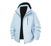 Mrat Mens Waterproof Jackets Outdoor Windproof Coat Lightweight Breathable Shell Jacket Hooded Windbreaker Raincoat Comfortable & Durable Coats Camping Travel Hiking Hunting Fishing Walking Trekking