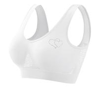 Mrat Seamless Sports Bra for Women UK Wirefree Love Print Push Up Bras Soft Comfort Support Bralettes Plus Size High Impact Bra for Large Busts Full Coverage Bras Everyday Underwire Workout Gym Yoga