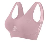Mrat Seamless Sports Bra for Women UK Wirefree Love Print Push Up Bras Soft Comfort Support Bralettes Plus Size High Impact Bra for Large Busts Full Coverage Bras Everyday Underwire Workout Gym Yoga