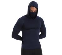 Mrat Unisex,Mens and Womens,Sun Protection Hoodie,Long Sleeve Mask, Quick Dry,Rash Guard Tops,Lightweight UV Breathable,Swim Running Outdoor Performance,Stretchy Beach T-Shirt, Solid Color,UK