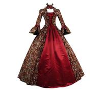 Mrat Victorian Dresses for Women Plus Size Clearance Renaissance Dress Victorian Ball Gowns Costumes Medieval Vintage Tea Party Prom Dress Rococo Baroque Marie Antoinette Ball Dresses Halloween Sale