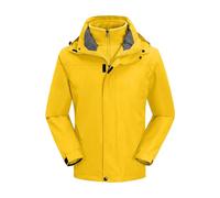 Mrat Waterproof Jacket Men 3 in 1 Inner Fleece Overcoat Hood Outdoor Windbreak Mountain Coat Softshell Ski Jackets Breathable Winter Warm Raincoat Walking Hiking Travel Climbing Trekking Camping Solid