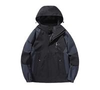 Mrat Waterproof Jacket Men Windproof Outdoor Softshell Jackets with Hooded Long Sleeve Zip Coats Lightweight Insulated Windbreaker Raincoats Pullover Sun Protection Mountain Hiking Golf Running M-5XL