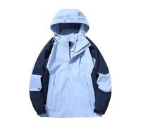 Mrat Waterproof Jacket Men Windproof Outdoor Softshell Jackets with Hooded Long Sleeve Zip Coats Lightweight Insulated Windbreaker Raincoats Pullover Sun Protection Mountain Hiking Golf Running M-5XL