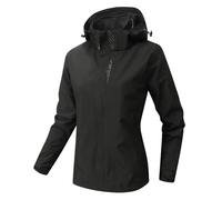 Mrat Waterproof Jacket Women Clearance Windproof Hooded Coats Outdoor Hiking Walking Raincoat Ski Softshell Jackets Lightweight Windbreaker Coats Full Zip Loose Fit Trench Coats Climbing Hiking M-4XL
