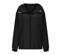 Mrat Waterproof Jackets for Women Uk Windproof Raincoat Lightweight Packaway Rain Jacket Ladies Hooded Long Sleeve Zip Jackets Outdoor Windbreaker Breathable Softshell Jacket Pockets Travel Walking