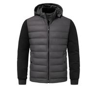 Mrat Winter Jacket for Men Puffer Lightweight Coats Windproof Outwear Jacket Padded Quilted Solid Color Casual Warm Down Jackets Windbreaker Hooded Thicken Hybrid Walking Hiking